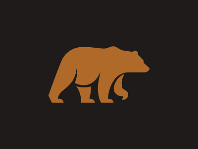 Bear animal bear brown grizzly logo