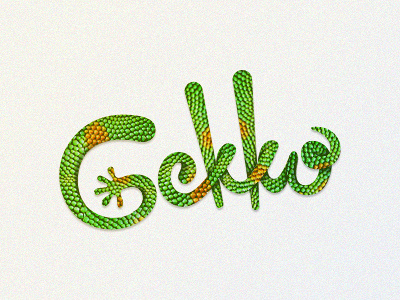 Gekko gecko logo skin typography wordmark