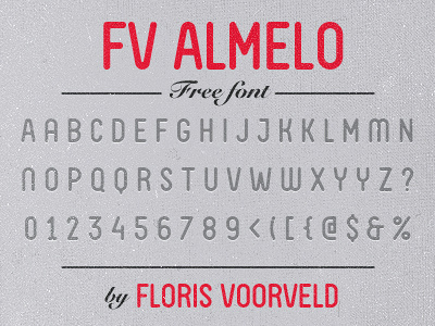 FV Almelo caps font free freebie retro typeface vintage