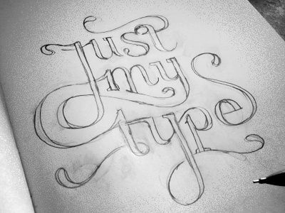 My Type moleskine sketch title typography