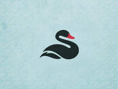Swan character icon logo