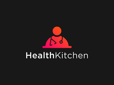 Health Kitchen logo abstract logo combination logo creative logo doctor health kitchen logo logo logodesign negative space logo