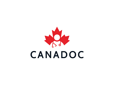 Canadoc logo abstract logo canada combination logo creative logo doctor logodesign maple leaf negative space logo