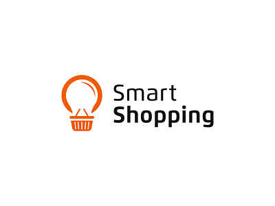 Smart Shopping logo abstract logo combination logo creative logo lamp logo logodesign modern shop shopping shopping cart smart technology