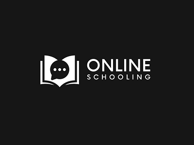 Online schooling logo concept