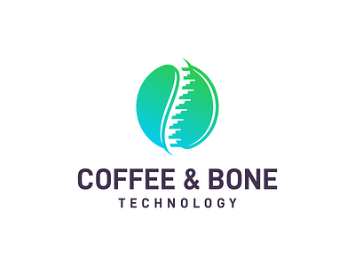 coffee   bone technology logo concept