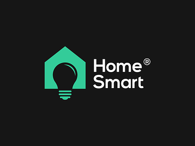 Home Smart logo concept abstract logo combination logo creative logo home house logo lamp logo logodesign logotype modern negative space logo smart home smart logo technology