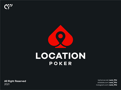 location poker logo concept
