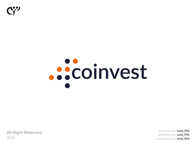 4 coinvest logo concept abstract logo coin combination logo creative logo finance financial for sale invest investment logo logoawesome logodesign logoforsale logoinspiration logomaker logotype memorable modern wordmark