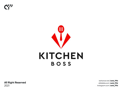 kitchen boss logo concept abstract logo boss business combination logo creative logo dualmeaning kitchen logo logo logo inspiration logoawesome logodesign logomaker logotype minimalist modern