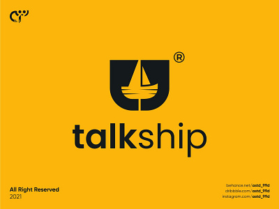 talk ship logo concept