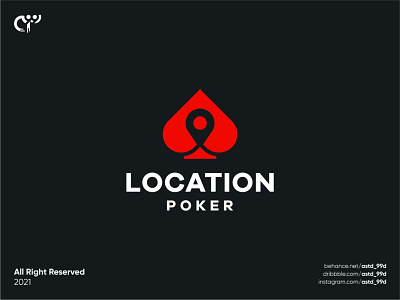 location poker logo concept abstract logo combination logo creative logo dualmeaning gambling game gps locations logo logo inspirations logoawesome logodesign logomaker logotype map modern negative space logo poker