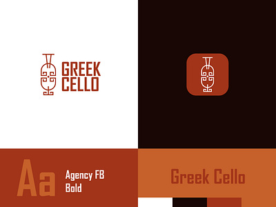 Greek Cello brand identity branding branding and identity branding design cello design flat greek icon logo logo design logo designer logodesign minimal vector