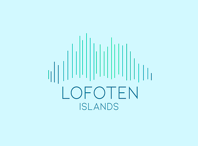Lofoten Islands Logo aurora branding logo northern lights