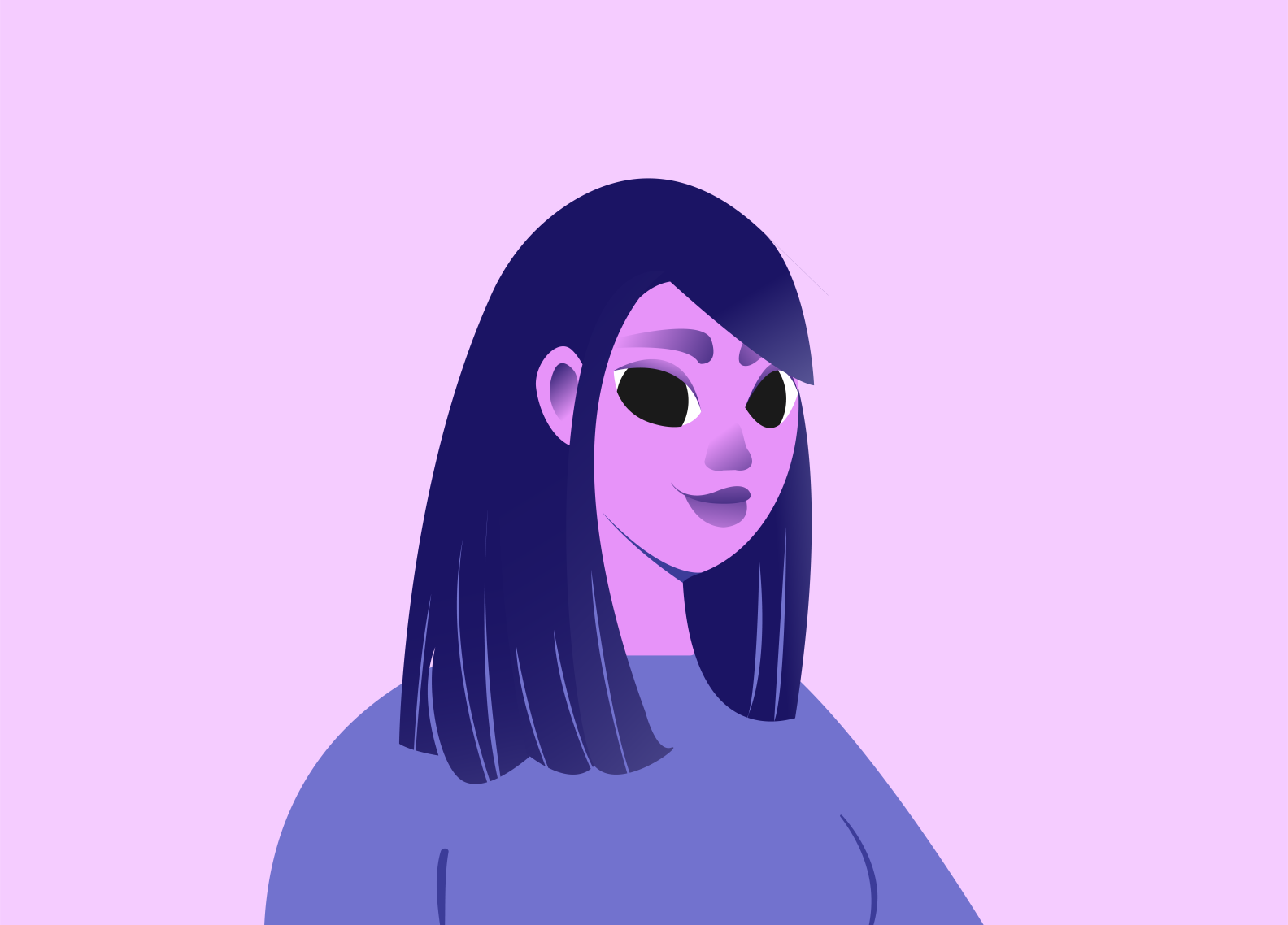 Purple Girl by Julia Pavlica on Dribbble