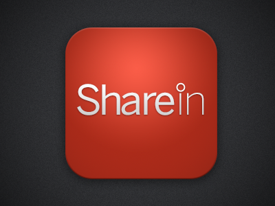 Share in app appicon icon red share