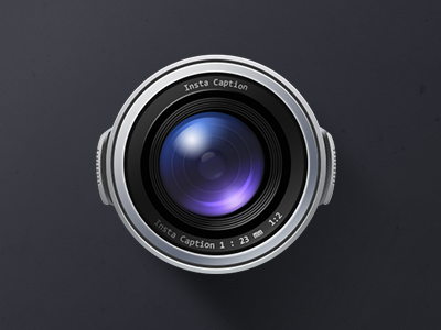 Lens camera icon lens