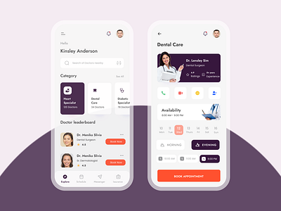 Doctor Booking App - Concept app branding design doctor doctor app f22labs flat icon minimal ui uiux ux