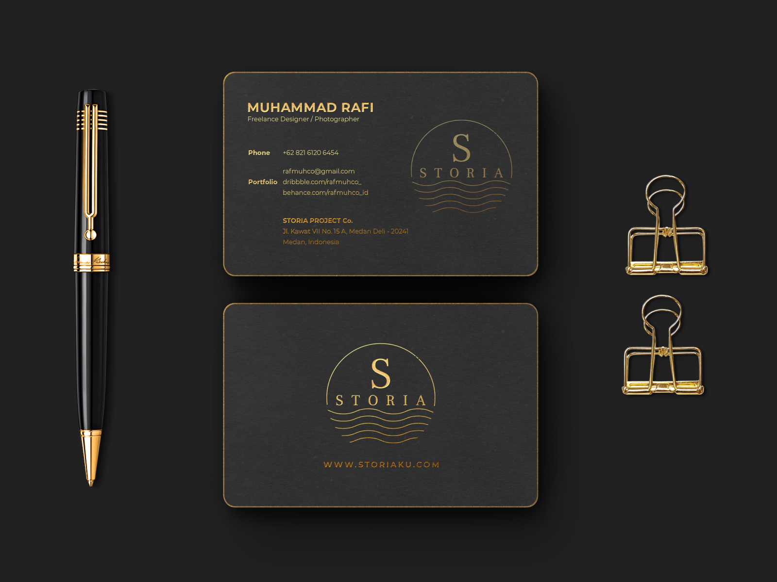 Black Elegant Business Card Template Vol. 01 by Muhammad Rafi on Dribbble