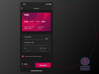 Daily UI - 002 checkout checkout page debit card design payment ui visa card