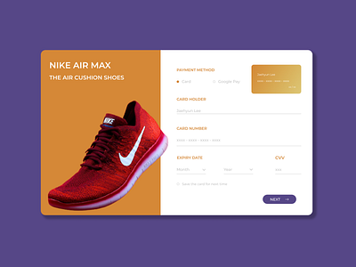Credit card checkout page design ui