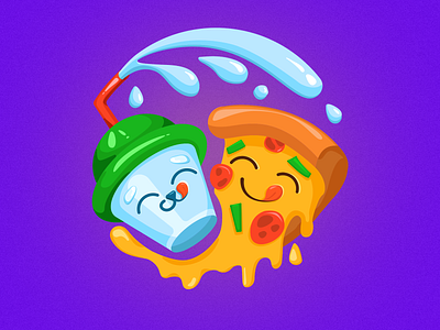 Illustrative logo for children's fast food cafe branding children design fast food graphicdesign illustration logo pizza vector