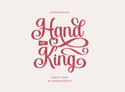 Hand of King - Sweet Handwritten Font alternate branding calligraphy handwritten invitation logotype quotes script signature sweet unique wedding