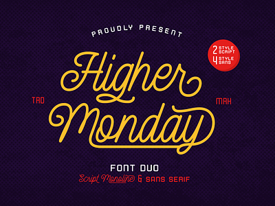 Higher Monday - Font Duo Script & Sans Serif