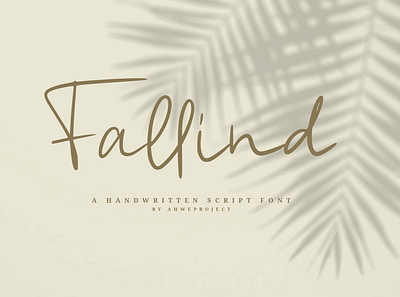 Fallind - Handwritten Script Font font logotype monoline photography wedding