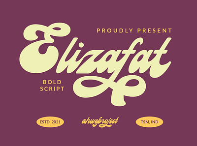 Elizafat - Bold Script Typeface unique fonts