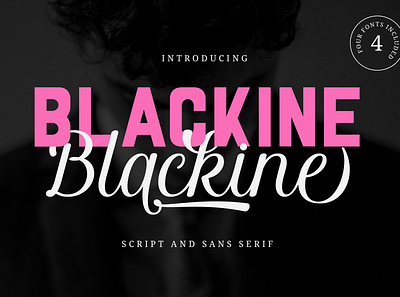 Blackine - Vintage Font Duo Script and Sans Serif serif font
