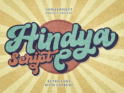 Hindya - Retro Script with Extrude