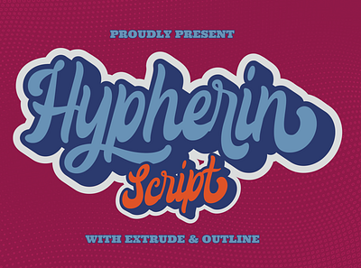Hypherin - Bold Handwritten with Extrude extrude font