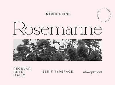 Rosemarine - Elegant and Clean Serif Font alternate branding bussines clean design font logotype modern photography sans