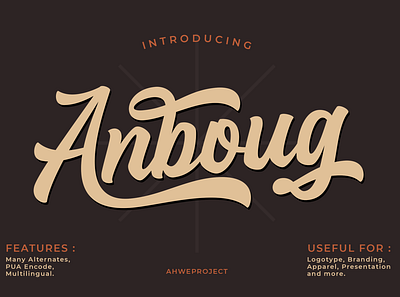 Anboug - Gorgeous and Bold Handwritten wedding fonts