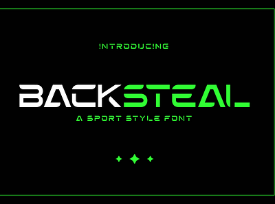 Backsteal - A Sport Style Font promo