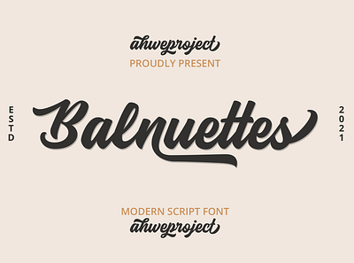 Balnuettes - Lovely and Delicate Script display