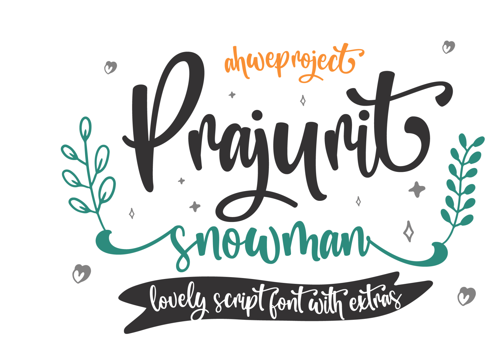 Prajurit Snowman - Lovely Script with Extras by ahweproject on Dribbble