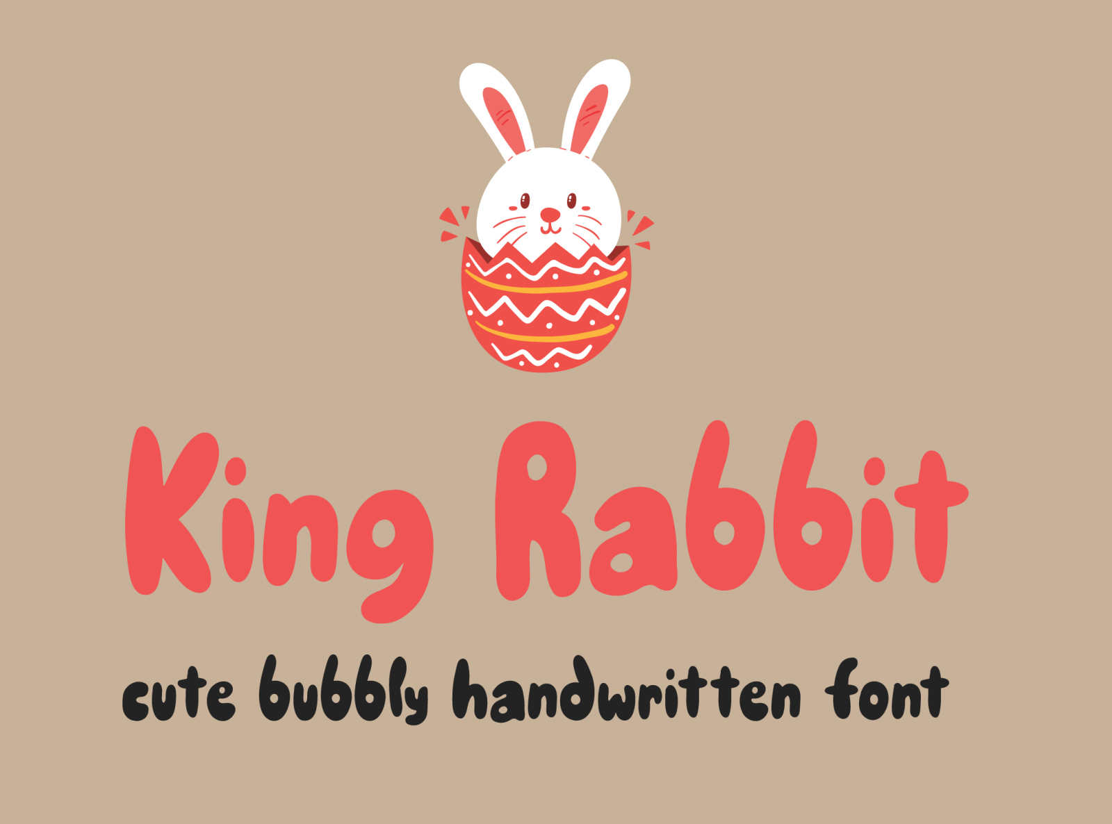 King Rabbit - Cute Bubbly Handwritten Font by ahweproject on Dribbble