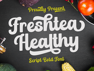 Freshtea Healthy - Script Bold Font branding