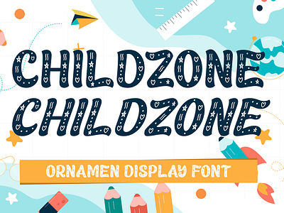 Childzone - Ornamen Display Font all caps