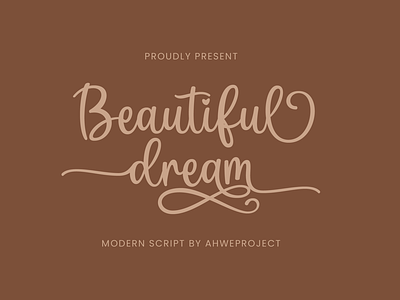 Beautiful Dream - Modern Script logo