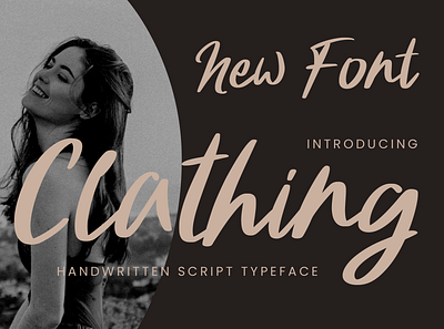 Clathing - Brushed Script Font calligaraphy