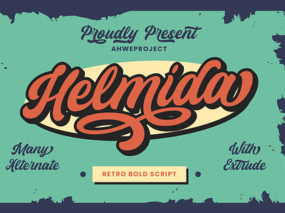 Helmida - Retro Bold with Extrude Style extrude font