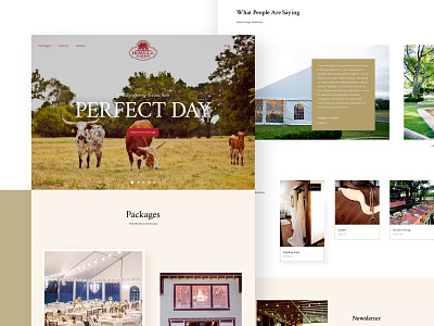 Howell Farms Website branding brown color cow design dress farm flat photography red type typography ui ui ux web web design website website design wedding