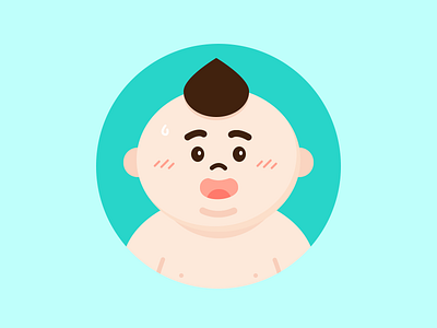 Little Boy avatar baby boy character cute fat happy illustration kid laugh man
