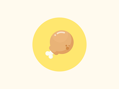 Dribbble Shot Meat chicken delicious eat food icon meat yummy