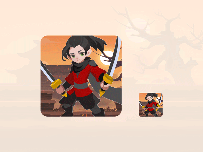 Icon animation animated gif animation evening fight fire gif icon man sword