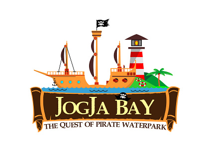 Jogja Bay Island And The Pirate Ship logo logo design waterpark