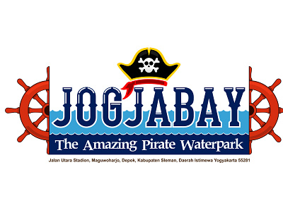 Jogja Bay Wheel Blue logo logo design waterpark